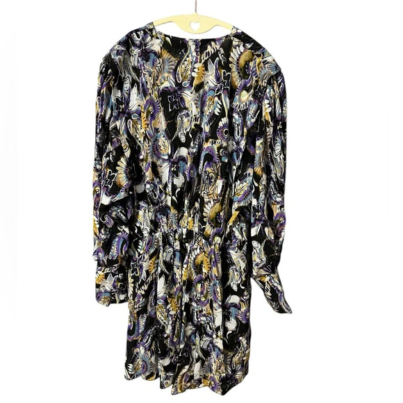 IRO Black and Purple Damie Dress Size 40 - Picture 7 of 9